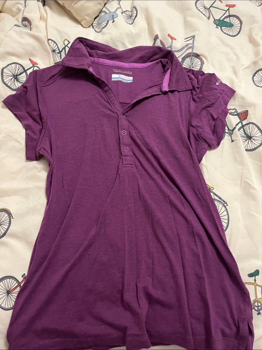 7/$20 Columbia Purple Polo-Style Women's Button-Down Top 7/$20